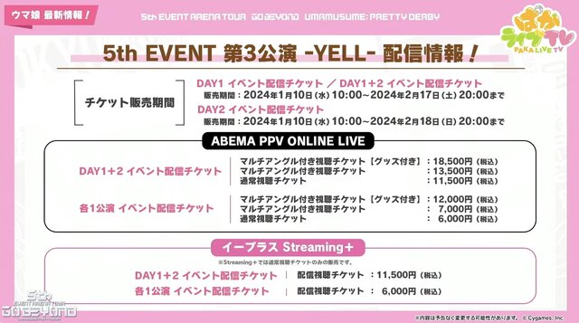 『ウマ娘』「5th EVENT 第3公演 -YELL-」開催間近！ピスゴル1巻の書影やシンボリクリスエスの日本酒も気になる、“ぱかライブTV Vol.37”まとめ