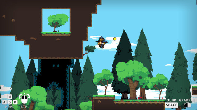 魔法使いになりたい少女レムが可愛いワイヤーアクション『Star Peak』itch.ioで公開―ブラウザでもプレイ可能