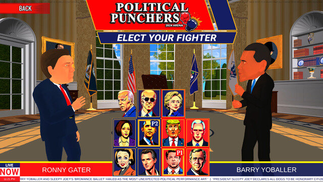 トラ◯プが！バ◯デンが！米政治家っぽいキャラが殴り合う格闘ACT『Political Punchers: 2024 Arena』配信開始
