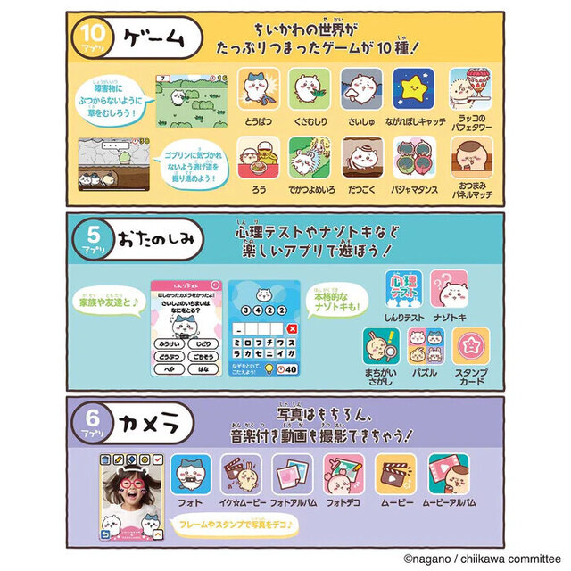 スマホ型トイ「ちいかわフォン」の予約受付は7月26日お昼12時まで！電話やお世話など、充実の57アプリを用意