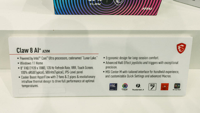 MSIがAI時代を加速させる？発表早すぎなポータブルゲーミングPC後継機「Claw8 AI+」や充実したAI専用ノートPCたちが揃ったMSIブースレポ【COMPUTEX 2024】