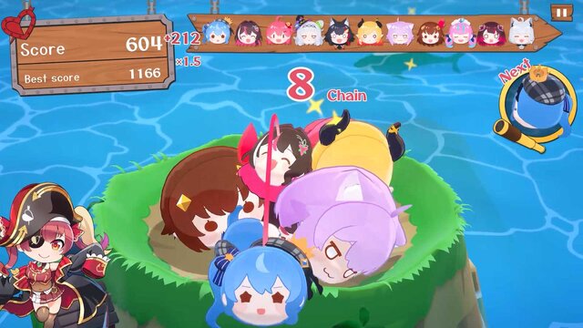 宝鐘マリン主役、ホロメンを積み上げる3Dスイカ系パズル『ホロライブ お宝マウンテン』近日リリース決定！二次創作ゲームブランド「holo Indle」より