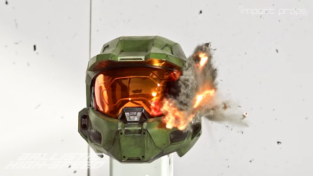 『Halo』マスターチーフ自らヘルメット性能試験！？自作再現銃器で防弾仕様の自作ヘルメットの性能調べる、ファンの熱量ありすぎ映像