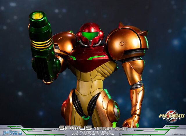 『メトロイドプライム』サムスのスタチューが念願の再販へ―LEDでヘルメットが発光、バリアスーツのメタリックな質感が美しい逸品