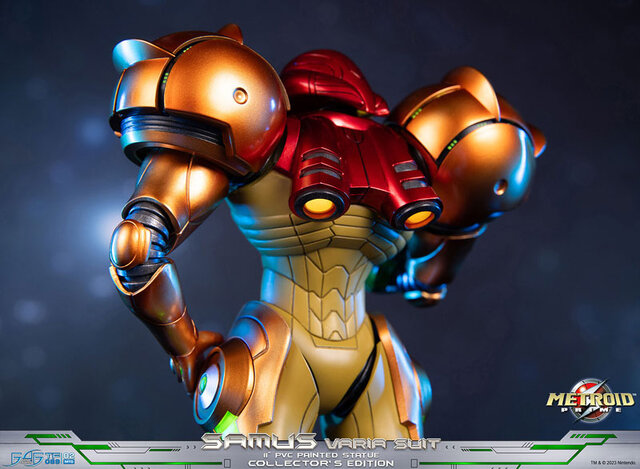『メトロイドプライム』サムスのスタチューが念願の再販へ―LEDでヘルメットが発光、バリアスーツのメタリックな質感が美しい逸品