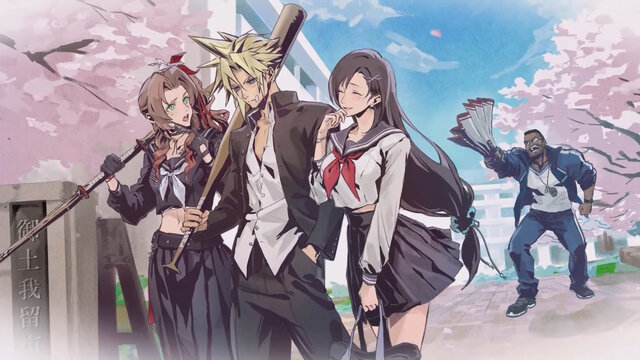 セーラー服ティファ、スケバンなエアリスは嘘じゃなかった！『FF7エバークライシス』のエイプリルフールネタ「エバクラ学園」が本当に開催へ