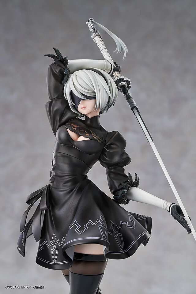 衣装から太ももがチラリ！「ニーアオートマタ」より「2B（ヨルハ二号B型）」が優雅な戦闘ポーズで立体化
