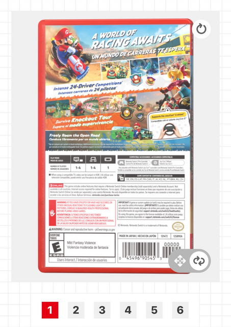 『マリオカート ワールド』北米版、パッケージ裏の半分以上が“注意書き”―日本版は画像でゲームを大きく説明