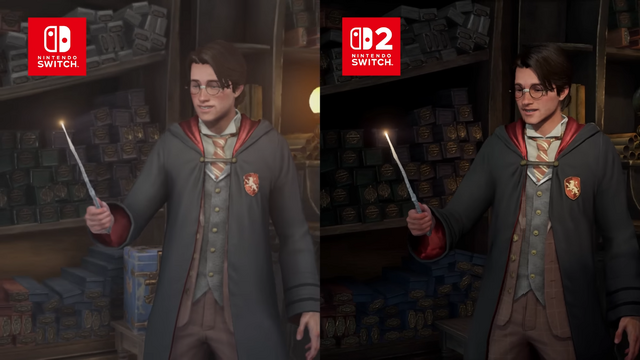 『ホグワーツ・レガシー』スイッチ2版とスイッチ版の比較動画。グラフィック向上だけでなくエリア間ロードもなくなる