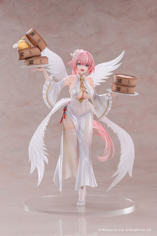 純白チャイナドレスの透け感…！『アズレン』より軽空母シーシュースが着せ替え「春告鳥の羽根は白く」モチーフで立体化