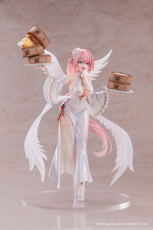 純白チャイナドレスの透け感…！『アズレン』より軽空母シーシュースが着せ替え「春告鳥の羽根は白く」モチーフで立体化