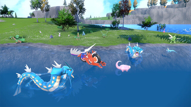 スイッチ2でグラフィック向上の『ポケモンSV』、たった2枚の公式スクショを比較。水面や草むらがよりリアルに