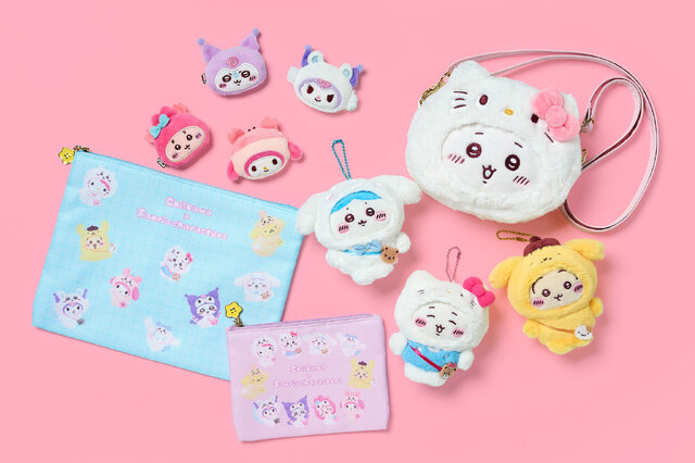 「ちいかわ」×「サンリオキャラクターズ」ペア同士がそれぞれになりきる！“ふわっふわもこもこ”衣装を纏った「うさぎ＆ポムポムプリン」など新作グッズ多数