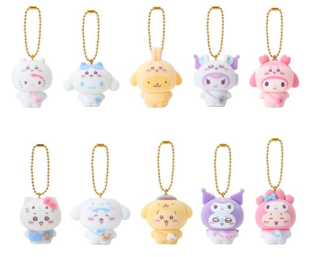 「ちいかわ」×「サンリオキャラクターズ」ペア同士がそれぞれになりきる！“ふわっふわもこもこ”衣装を纏った「うさぎ＆ポムポムプリン」など新作グッズ多数