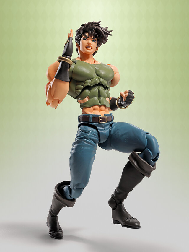 「ジョジョ」の象徴的ポーズと力強い筋肉を両立！「ジョセフ・ジョースター」がアクションフィギュア化ーワイヤー入りマフラーで流れるような動きを演出