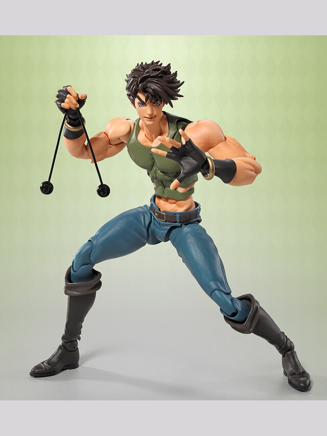 「ジョジョ」の象徴的ポーズと力強い筋肉を両立！「ジョセフ・ジョースター」がアクションフィギュア化ーワイヤー入りマフラーで流れるような動きを演出