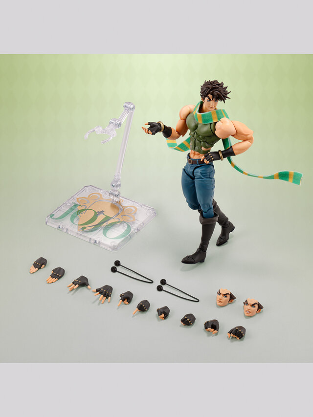 「ジョジョ」の象徴的ポーズと力強い筋肉を両立！「ジョセフ・ジョースター」がアクションフィギュア化ーワイヤー入りマフラーで流れるような動きを演出