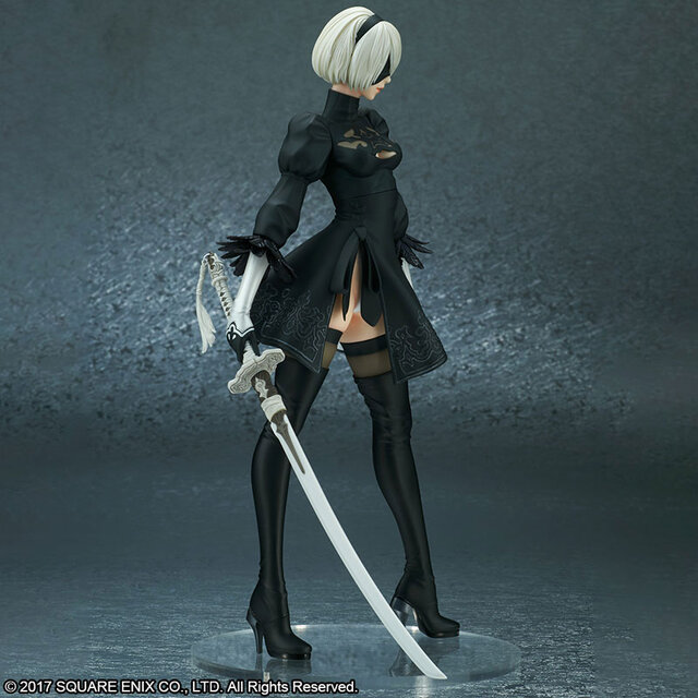 放熱スカートを外すと太ももが露に！『ニーア オートマタ』より「2B」フィギュアDX版が再受注開始ー差し替えパーツで多彩なディスプレイを楽しめる