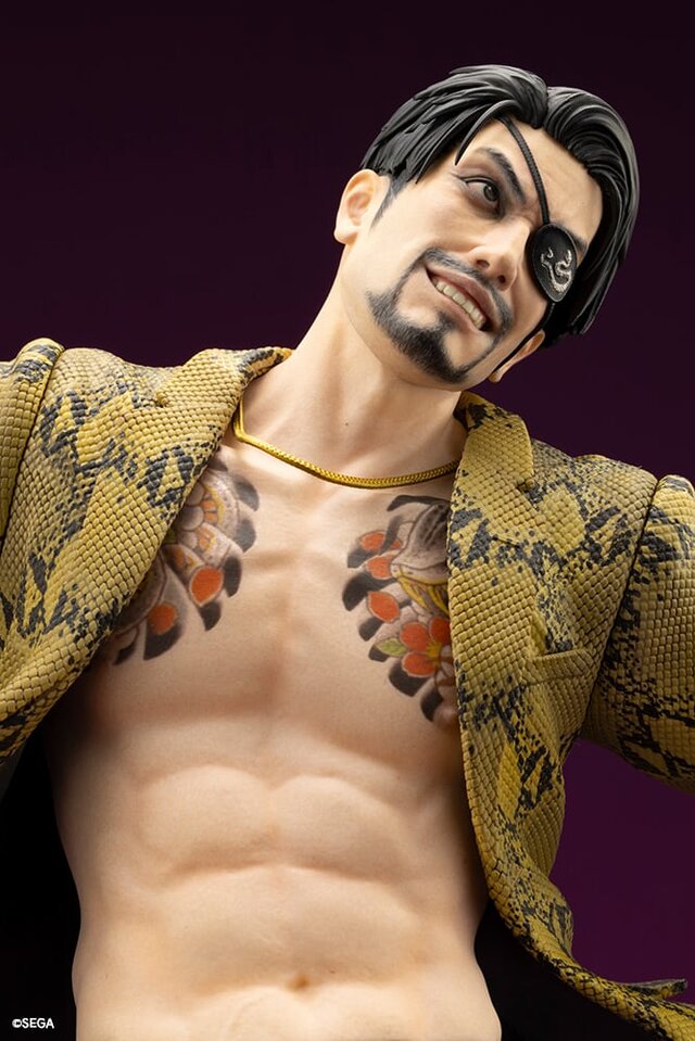 “嶋野の狂犬”の狂気を再現！『龍が如く』より、「真島吾朗」1/6スケールフィギュアが予約受付開始ーバキバキの腹筋や背中の刺青まで見どころ満載