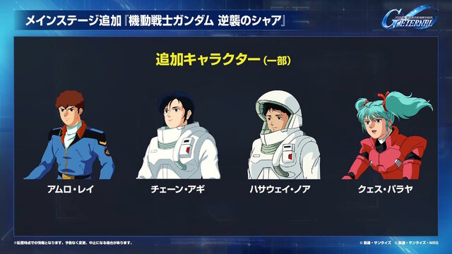 『Gジェネ エターナル』SEED DESTINY、逆襲のシャア、SDガンダム外伝など5作品が順次参戦へ―それぞれの開発可能ユニットも一部公開【生放送まとめ】