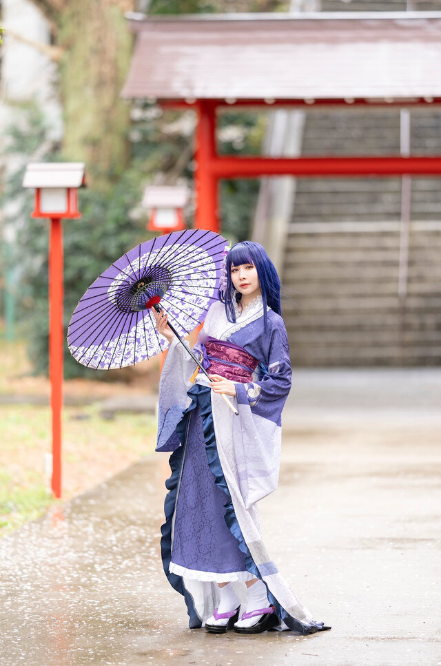 雷電将軍（スイパラコラボ衣装）／じゅん（X：@Jyn_tw）、撮影：葉（X：@you_denisan）