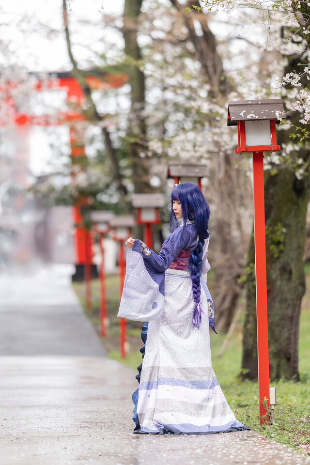 雷電将軍（スイパラコラボ衣装）／じゅん（X：@Jyn_tw）、撮影：葉（X：@you_denisan）
