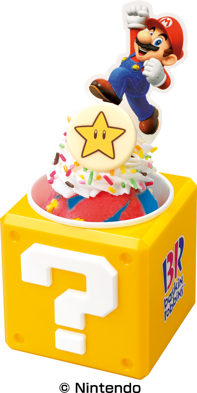 『スーパーマリオ』×「サーティワン」コラボが7月1日から開催！マリオカラーの新フレーバー、“ハテナブロック”カップ付きサンデーなど盛り沢山