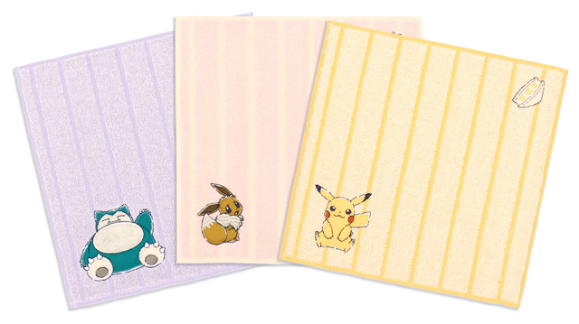 『ポケモン』デザインのタオル美術館新商品が可愛い！ピカチュウ、ゲンガー、イーブイなど勢揃い