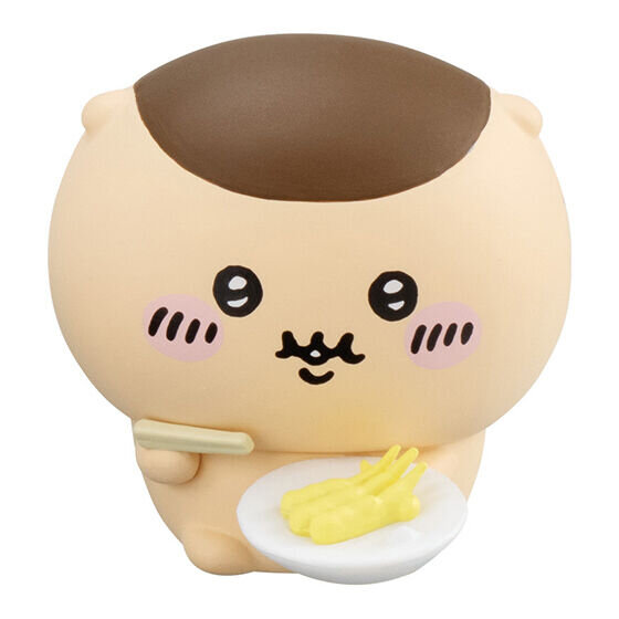 ガシャポン「ちいかわ みんなでもぐもぐパーティ♪」第3弾！くりまんじゅうら全5種が、それぞれ異なる料理を食べる姿で立体化