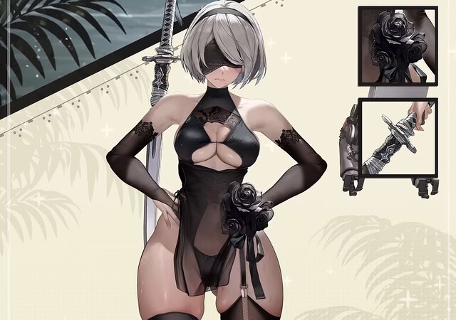 水着姿の2Bは太ももの破壊力抜群！『勝利の女神：NIKKE』×『ニーア』コラボが復刻開催