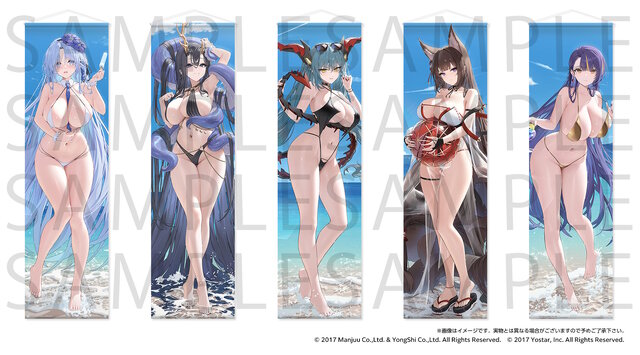 際どい水着に濡髪の艶やかさ！「アズレン サマーフェア2025」の描き下ろしグッズが指揮官を揺さぶる