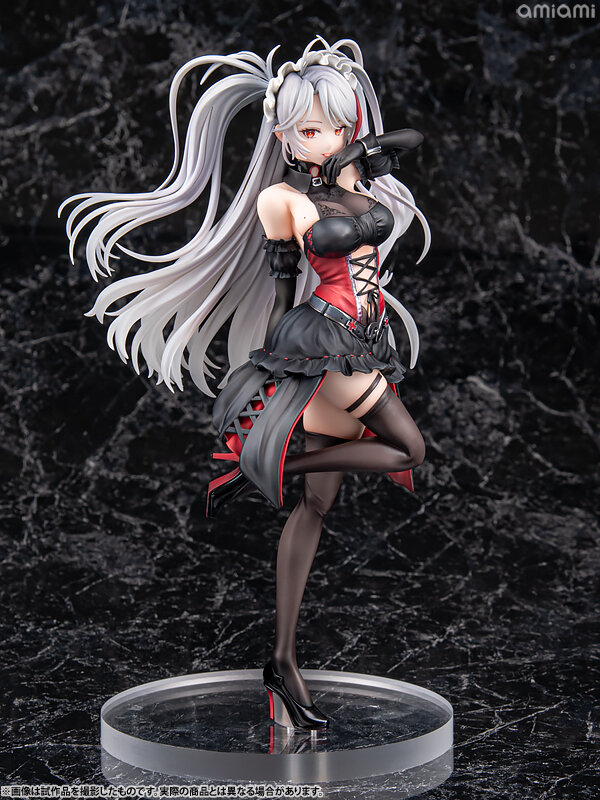 悪戯っぽく微笑む口元から舌先がチラリ…『アズレン』より「プリンツ・オイゲン：この夜に酔いしれ」フィギュアがクールでミステリアス