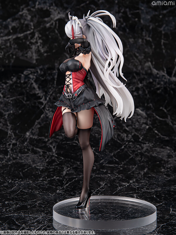 悪戯っぽく微笑む口元から舌先がチラリ…『アズレン』より「プリンツ・オイゲン：この夜に酔いしれ」フィギュアがクールでミステリアス