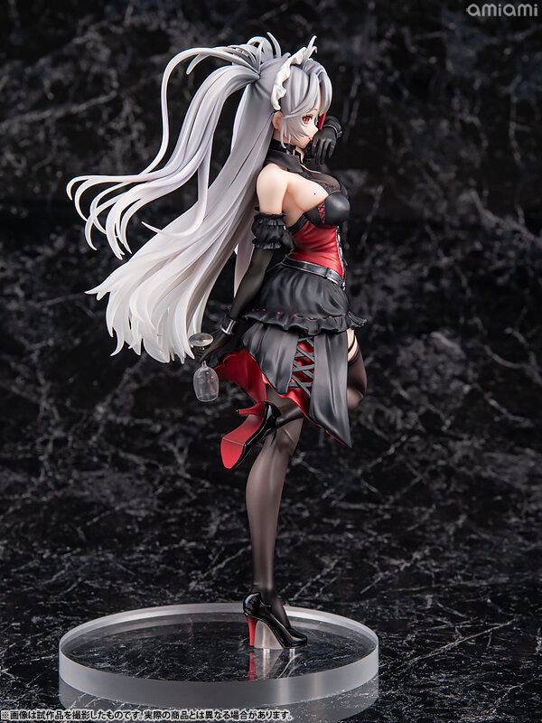 悪戯っぽく微笑む口元から舌先がチラリ…『アズレン』より「プリンツ・オイゲン：この夜に酔いしれ」フィギュアがクールでミステリアス
