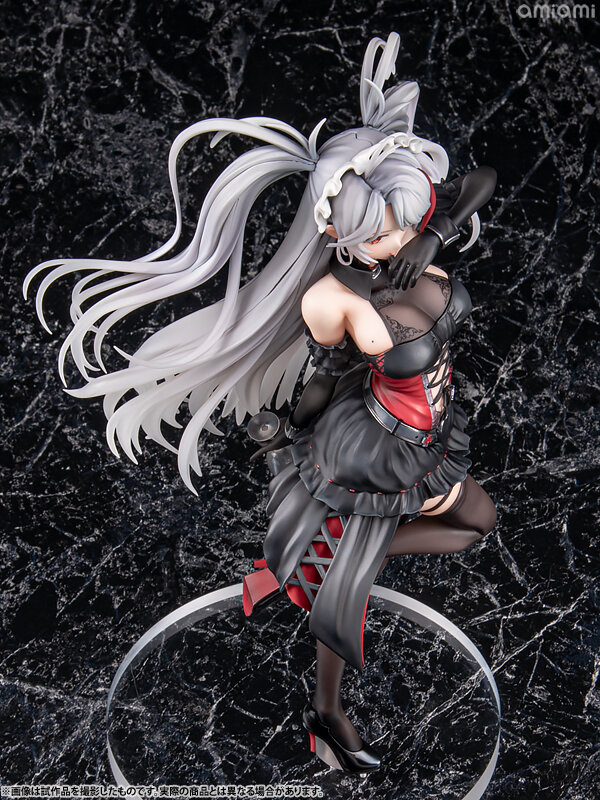 悪戯っぽく微笑む口元から舌先がチラリ…『アズレン』より「プリンツ・オイゲン：この夜に酔いしれ」フィギュアがクールでミステリアス
