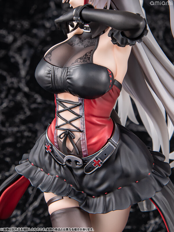 悪戯っぽく微笑む口元から舌先がチラリ…『アズレン』より「プリンツ・オイゲン：この夜に酔いしれ」フィギュアがクールでミステリアス