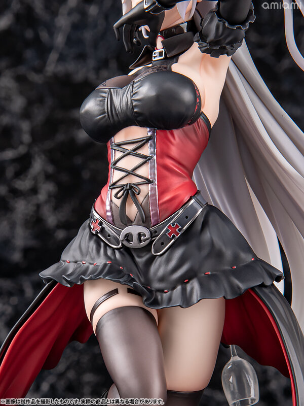 悪戯っぽく微笑む口元から舌先がチラリ…『アズレン』より「プリンツ・オイゲン：この夜に酔いしれ」フィギュアがクールでミステリアス