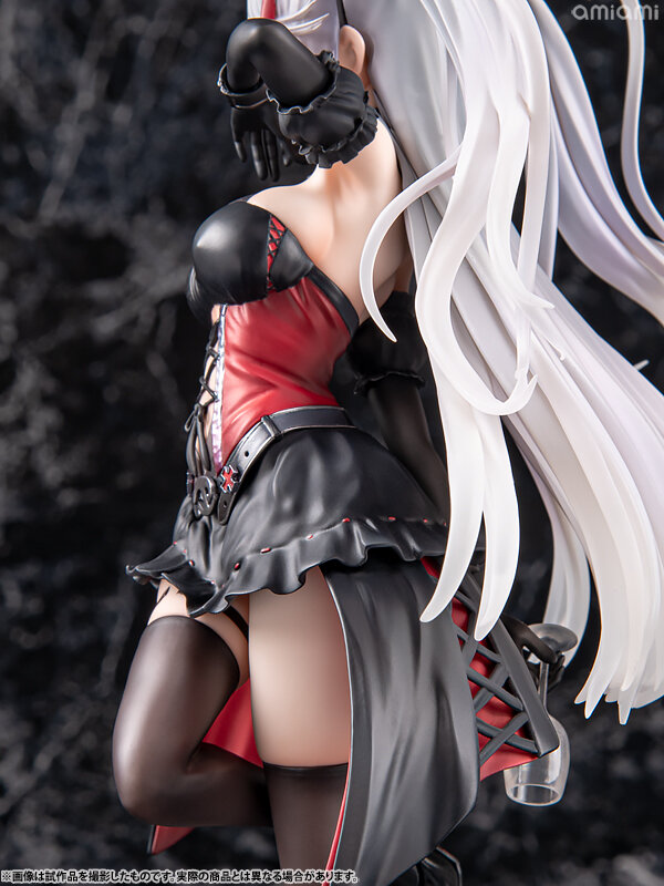 悪戯っぽく微笑む口元から舌先がチラリ…『アズレン』より「プリンツ・オイゲン：この夜に酔いしれ」フィギュアがクールでミステリアス