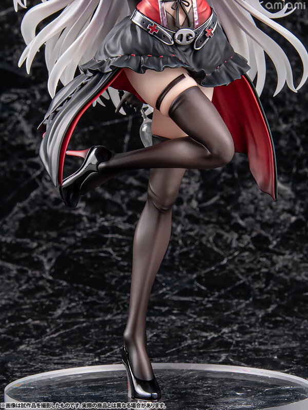 悪戯っぽく微笑む口元から舌先がチラリ…『アズレン』より「プリンツ・オイゲン：この夜に酔いしれ」フィギュアがクールでミステリアス