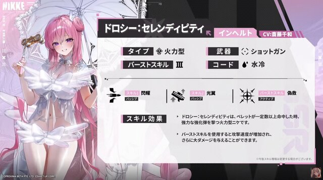 『勝利の女神：NIKKE』ドロシーのスキル名が“人の心なさすぎ”！水着なのに“まくし上げ”る過激モーション、水着ニケが排出率1%の可能性…今年の夏イベどうなるの？