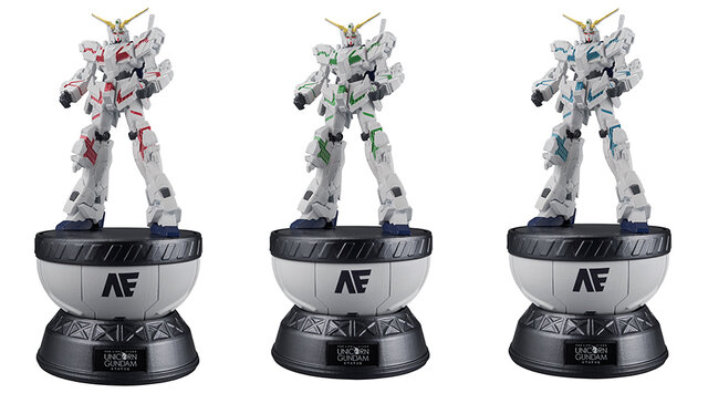 ガンダムベース限定「実物大ユニコーンガンダム立像」フィギュアが、ガシャポンに登場！カプセルを組み替えることで台座に変形し、全高約17cmの大迫力に