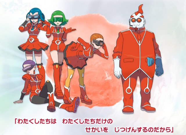 左上の青髪キャラクターが「モミジ」です。