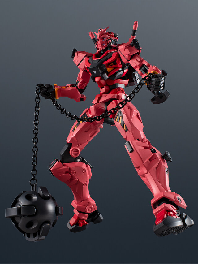 ジークアクスとも並べたい！赤いガンダムが可動フィギュア「UNIVERSE」に出撃―ハンマーは鎖部分を金属パーツで再現