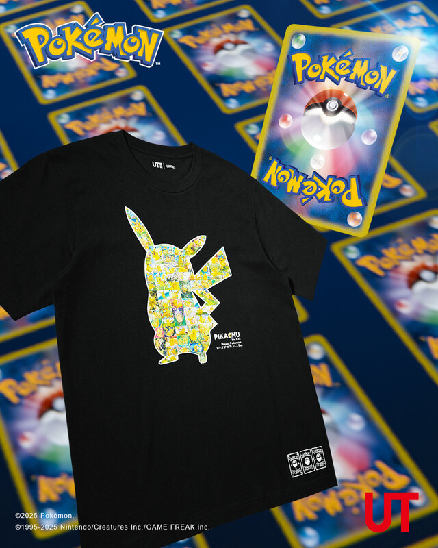 ユニクロ「ポケカ＆ポケポケ」のUTコレクションが8月11日発売！ピカチュウたちのカードイラストやシルエット、ワンポイントアートをお洒落にデザイン