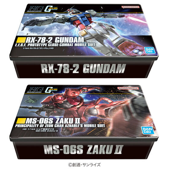 「RX-78-2 ガンダム」や「ジークアクス」のガンプラパッケージアートを使用！お菓子入りの缶2商品がプレバンにて予約受付実施