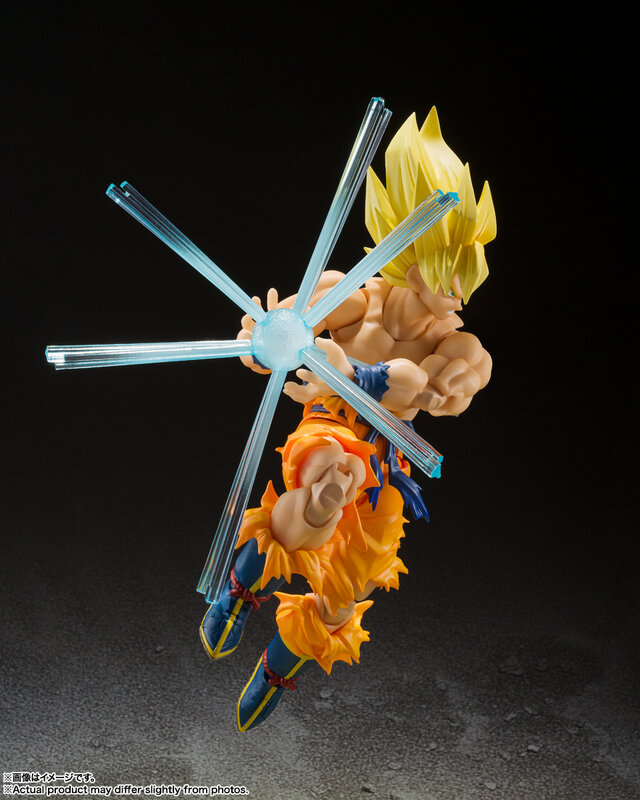 “クリリンのことかー!!!!!”「ドラゴンボールZ」より「スーパーサイヤ人孫悟空」アクションフィギュアが再販！かめはめ波用エフェクトパーツも同梱