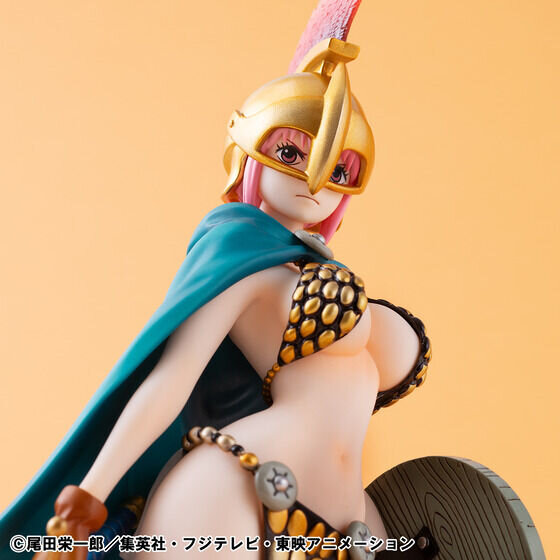 兜やマントを外すとより美しい…！「ワンピース」ドレスローザ編より、大胆な鎧を纏った「剣闘士 レベッカ」フィギュアが復刻