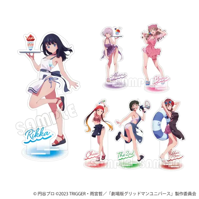 六花たちが太ももを露わにした衣装で“海の家バイト”！「グリッドマンユニバース」POPUPが8月22日より開催ーグッズがオンラインにて先行販売中