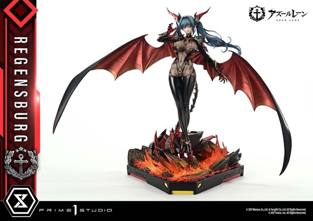 肌にピッタリ張り付いた黒タイツがセクシー…！『アズレン』より「レーゲンスブルク」がキービジュアルを基にスタチュー化