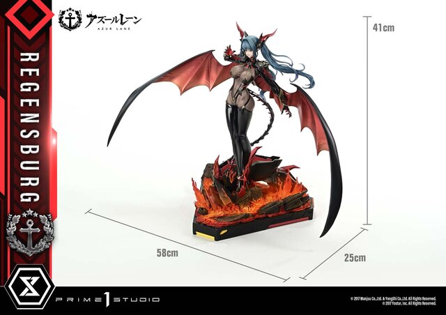 肌にピッタリ張り付いた黒タイツがセクシー…！『アズレン』より「レーゲンスブルク」がキービジュアルを基にスタチュー化